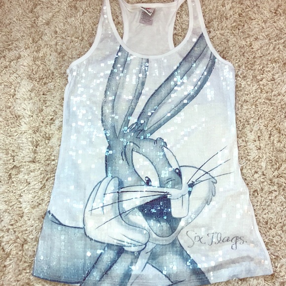 Warner Bros. Tops - Sequined Bugs Bunny Tank Top
